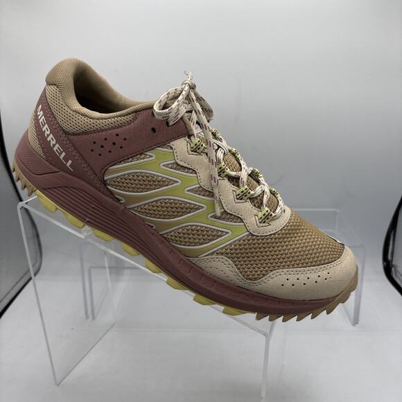 Merrell Shoes - MERRELL Women’s Wildwood Sneakers 10 Oyster Celery Lace Up Trail Walking Shoe